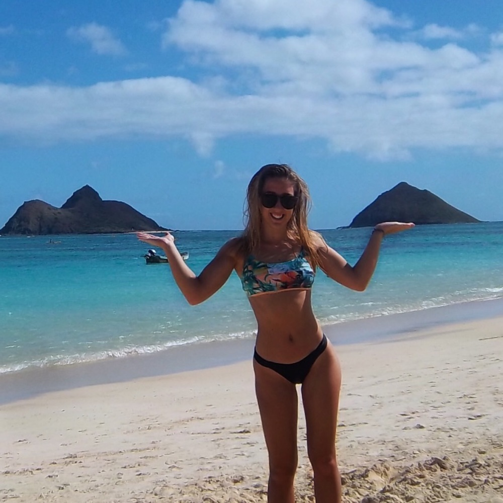 San Lorenzo Palm Print Bikini Top